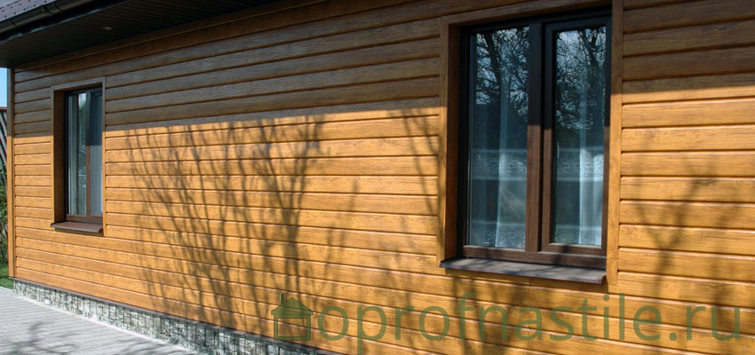 Обшить деревянный дом снаружи профнастилом — фото